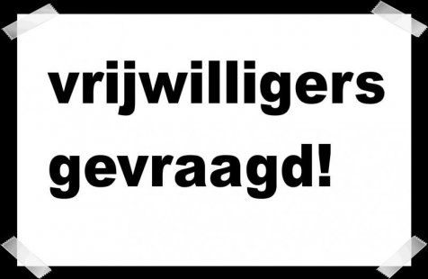 Vrijwilligers gezocht!